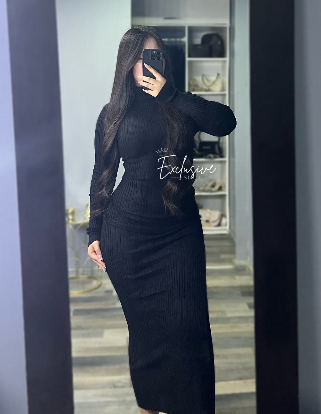 Maxi Vestido Cuello Alto