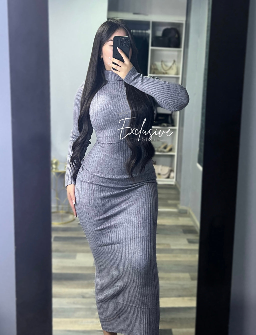 Maxi Vestido Cuello Alto
