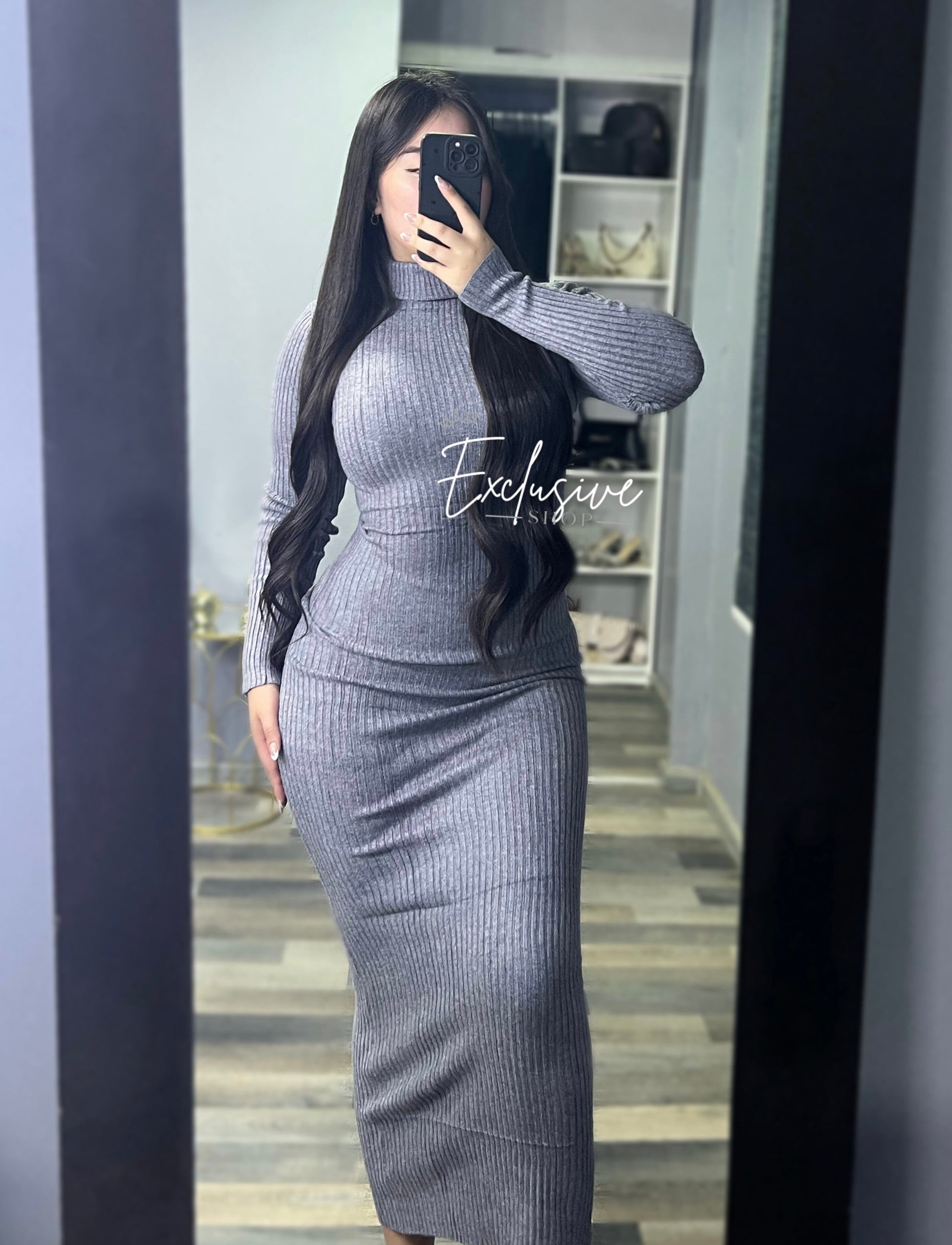 Maxi Vestido Cuello Alto